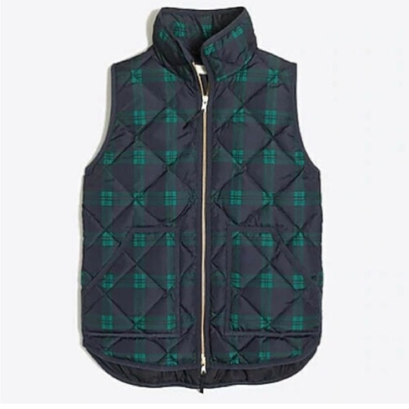 J Crew plaid down vest - Picture 1 of 4